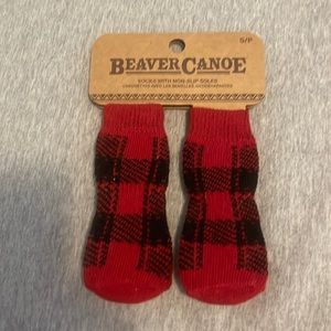 Beaver Canoe Socks with NonSlipSoles Size Small NWT